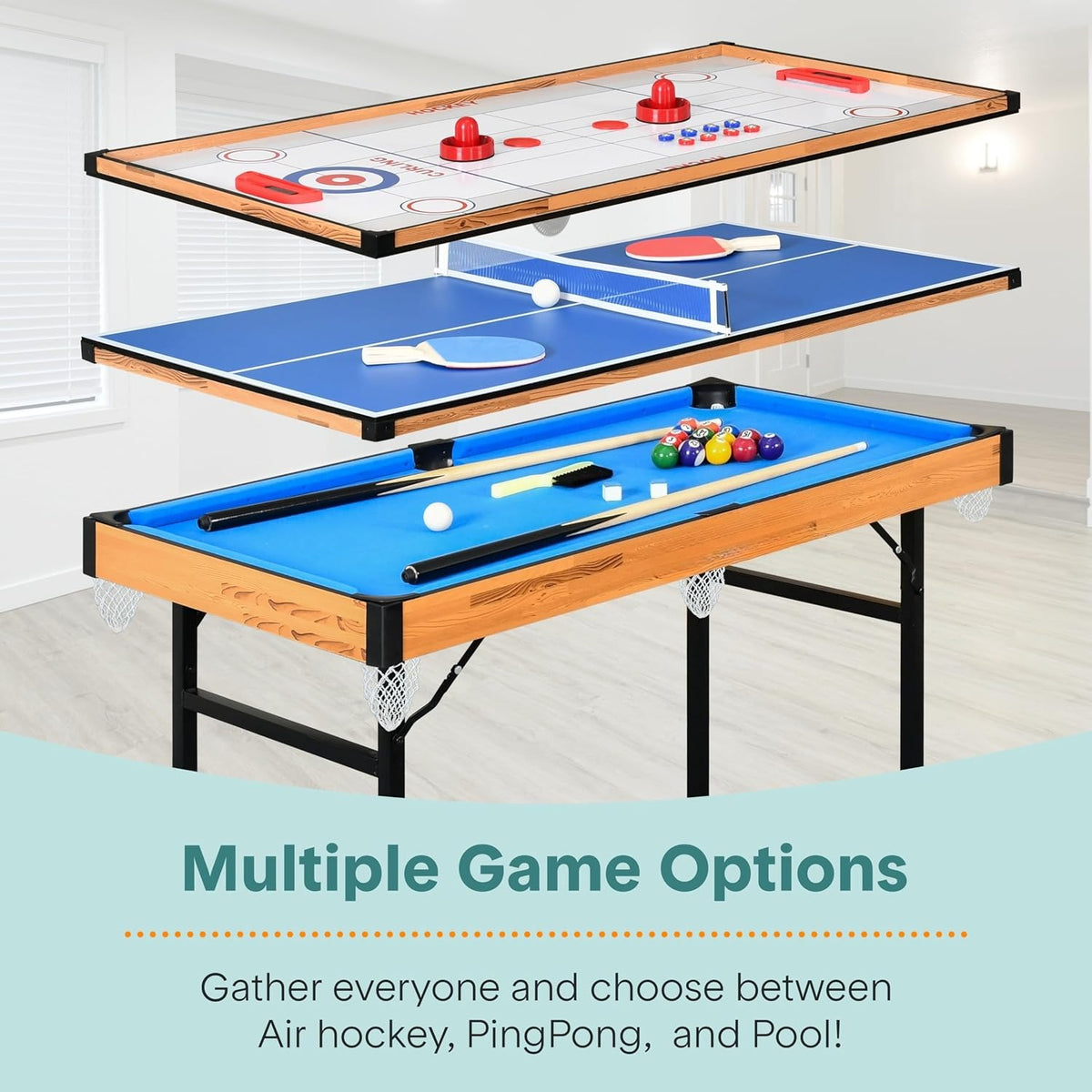 4‑in‑1 Folding Multi Game Table