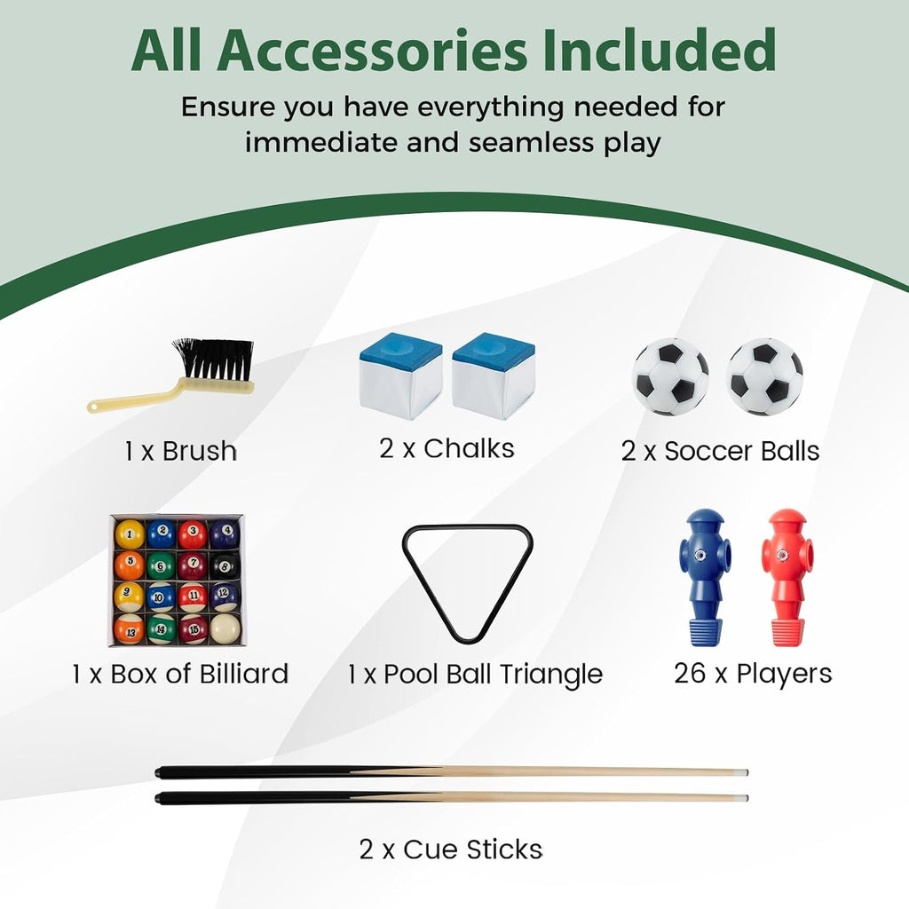 48" 2‑in‑1 Swivel Combo Game Table