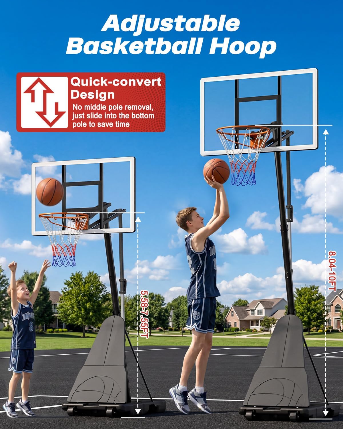 44Inch Shatterproof PC Basketball Hoop