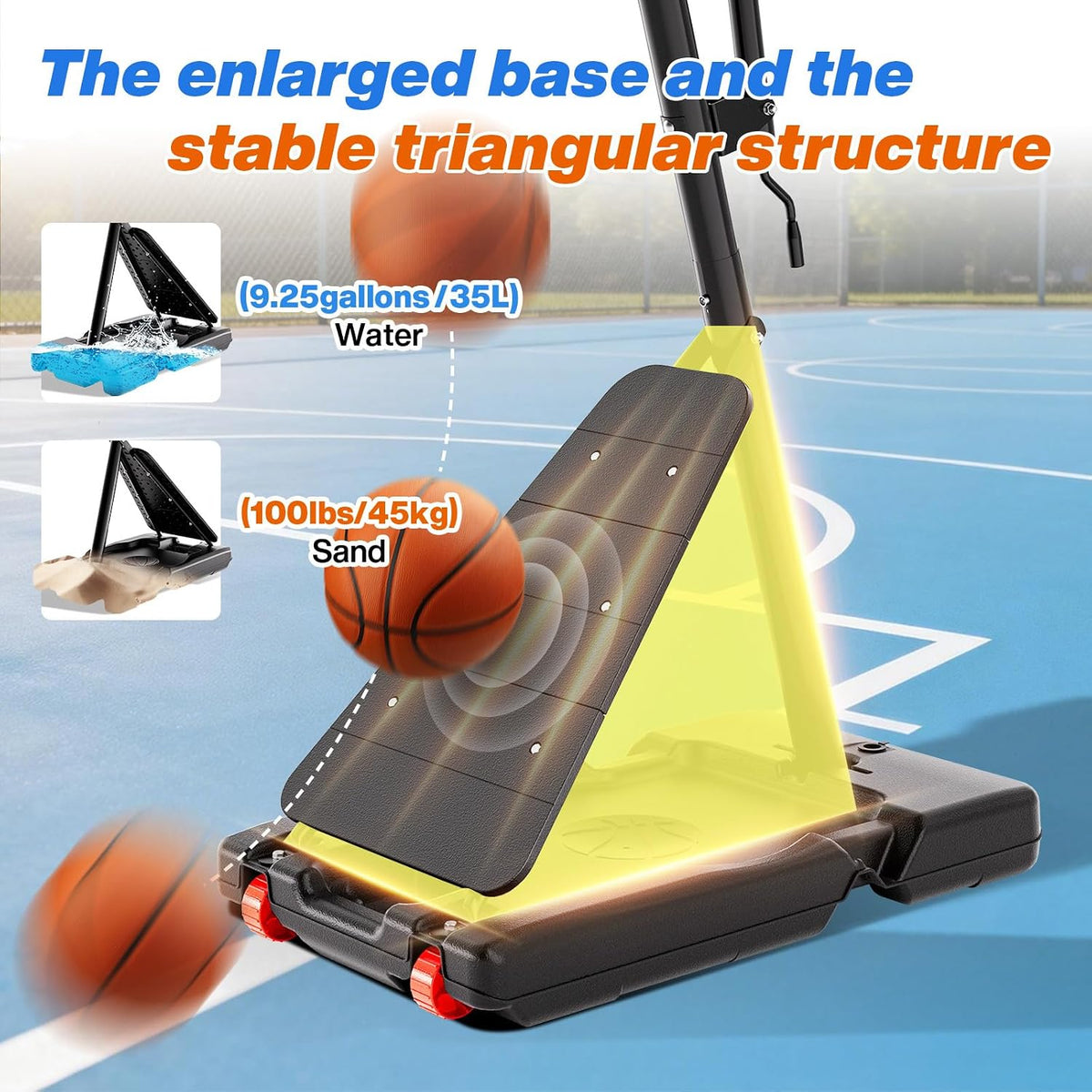 40‑48IN 5.3‑10FT Adjustable Basketball Hoop
