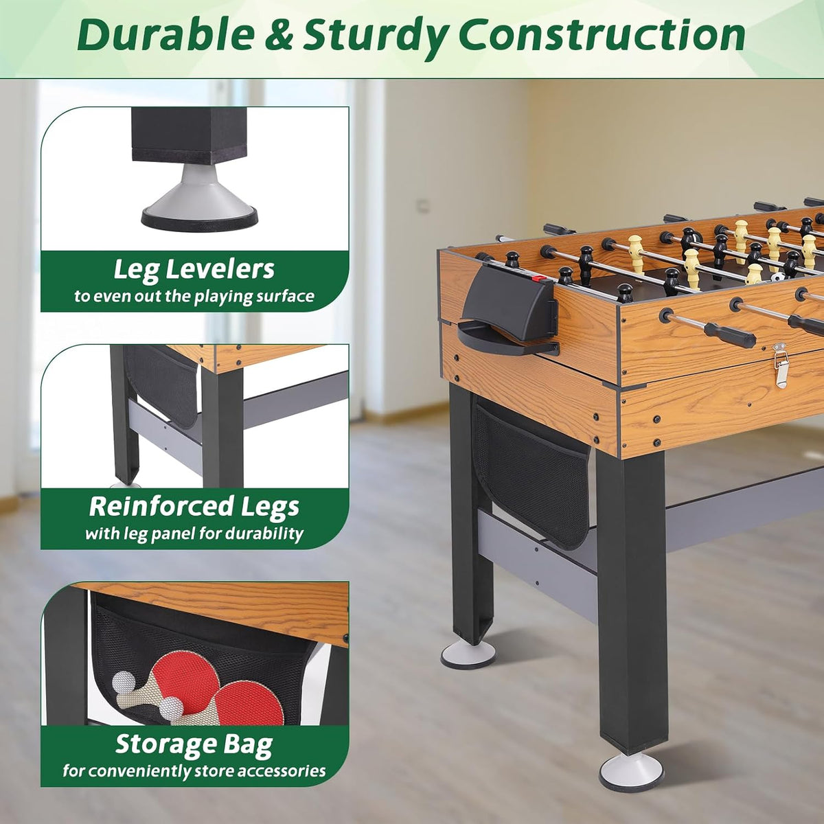 54" 4‑in‑1 Multi Game Table Set