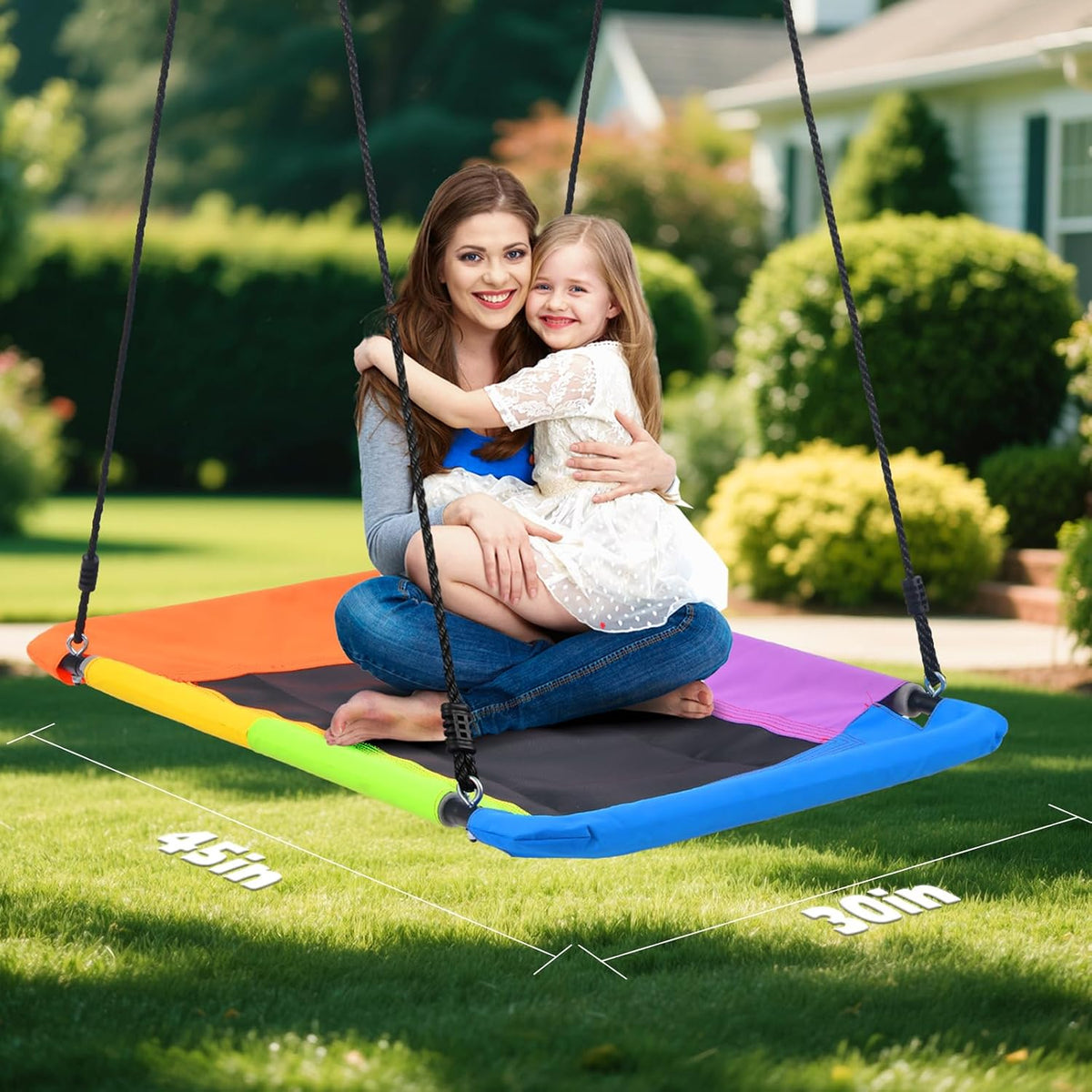 9.5' Backyard Metal Swing Set