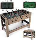2‑in‑1 Swivel Foosball & Billiard Combo Game Table