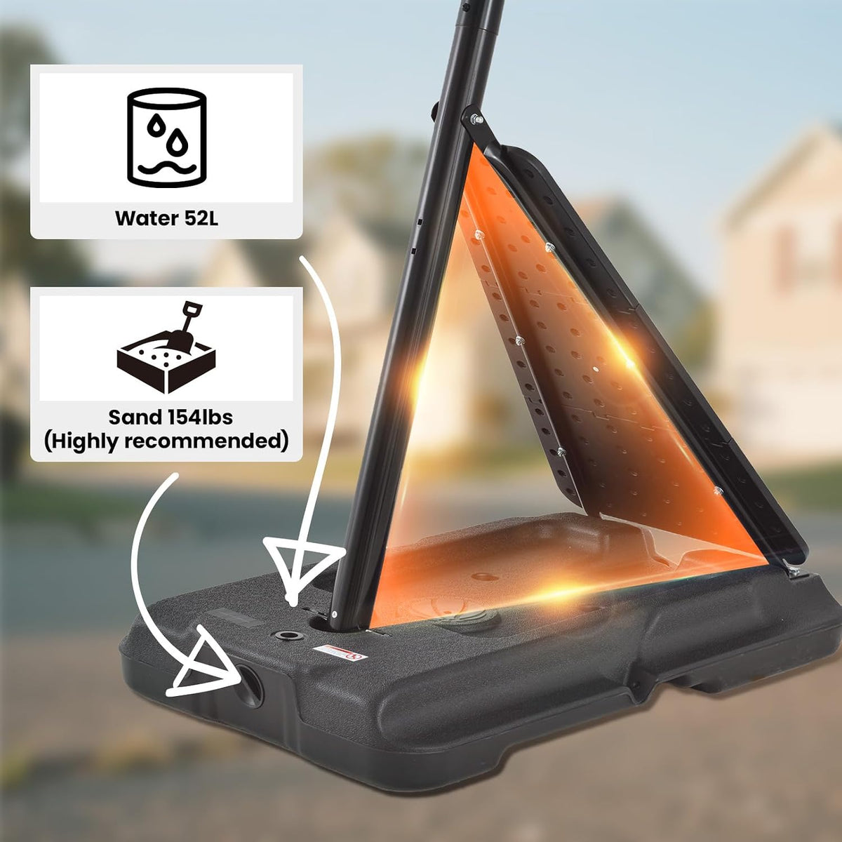 44‑47IN 10FT Adjustable Basketball Hoop