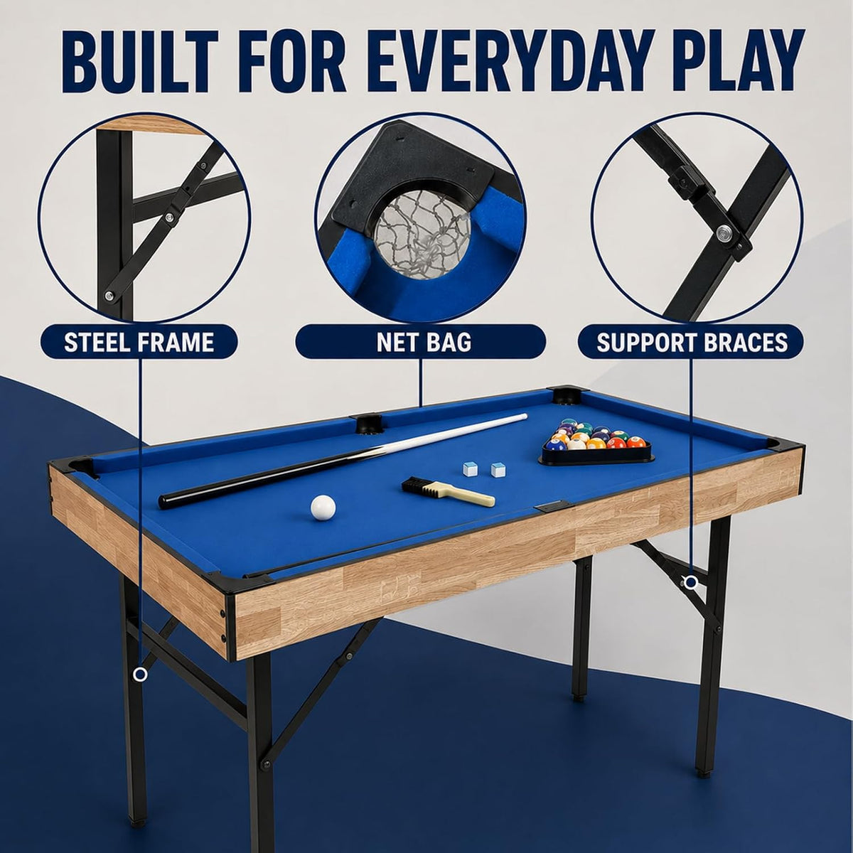 6‑in‑1 Folding Multi Game Combo Table