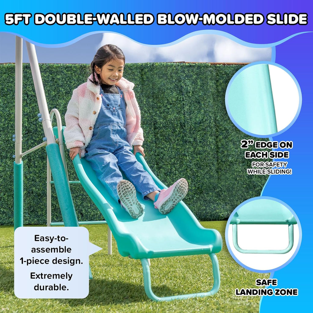 Super Saucer Metal Swing Set: 2 Swings