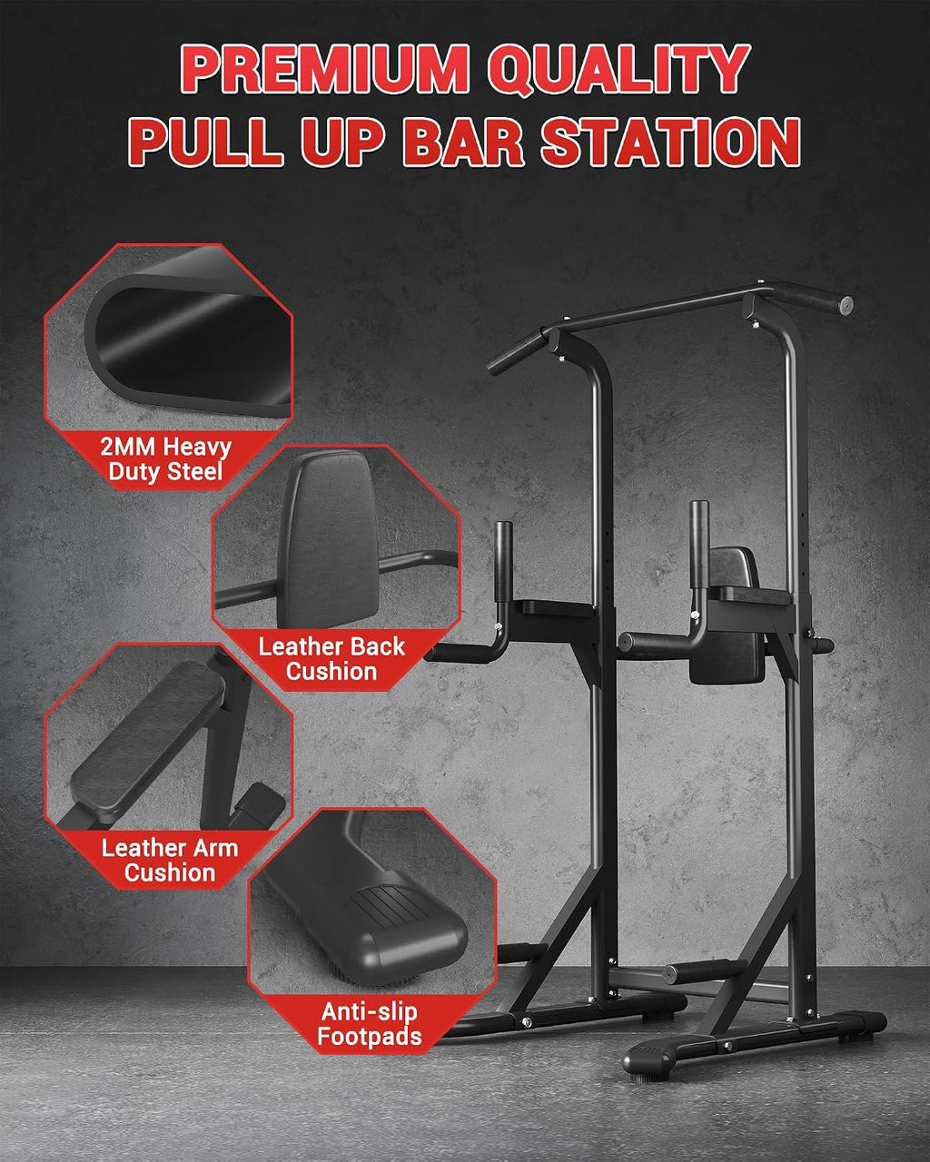 Free‑Standing Power Tower Dip Station