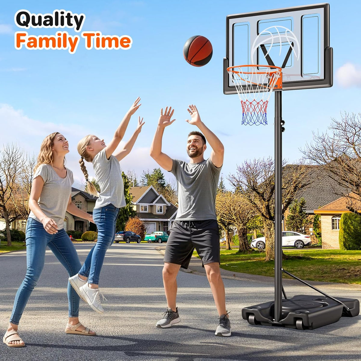 4.4‑10FT Adjustable Outdoor Basketball Hoop