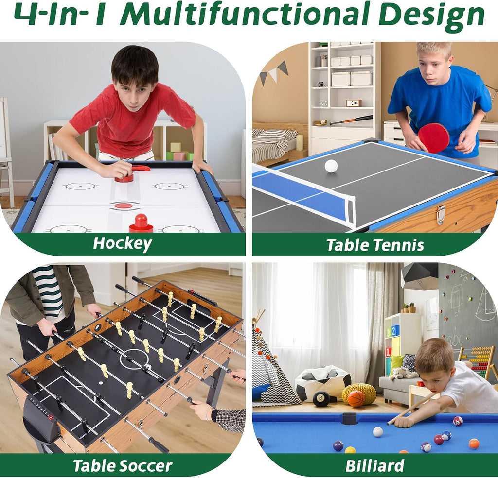 54" 4‑in‑1 Multi Game Table Set