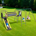 Backyard Swing Set with Slide & Monkey Bars