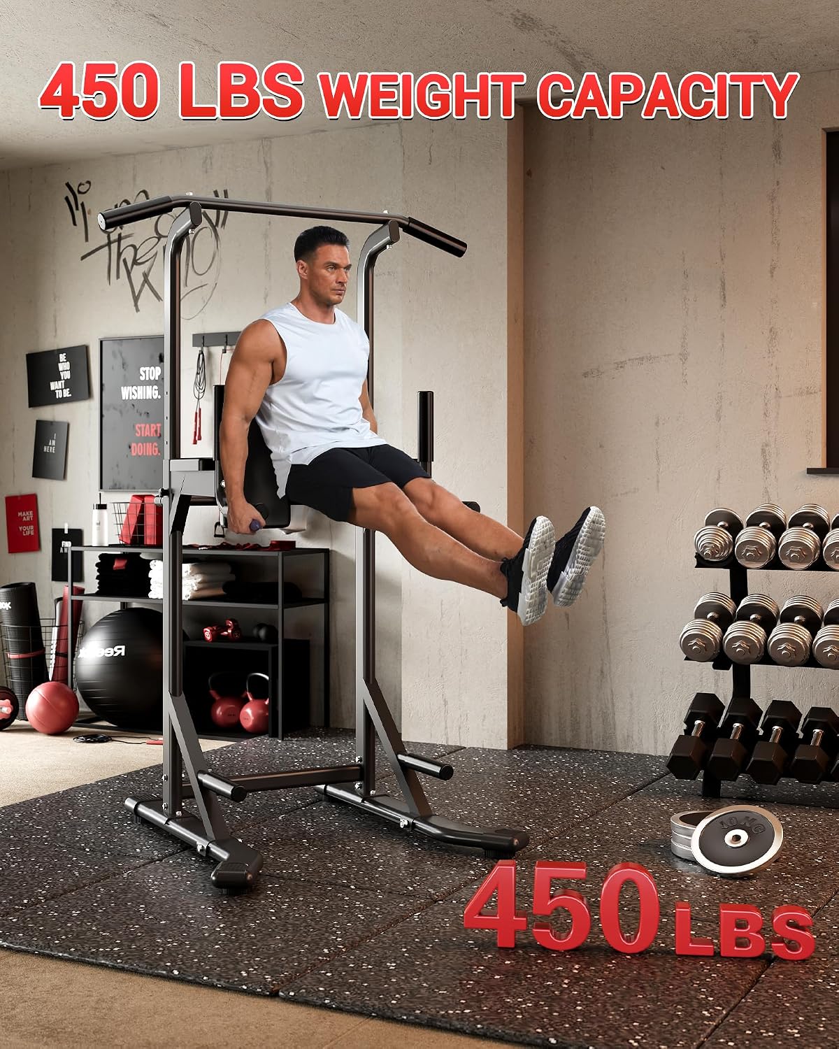 Free‑Standing Power Tower Dip Station
