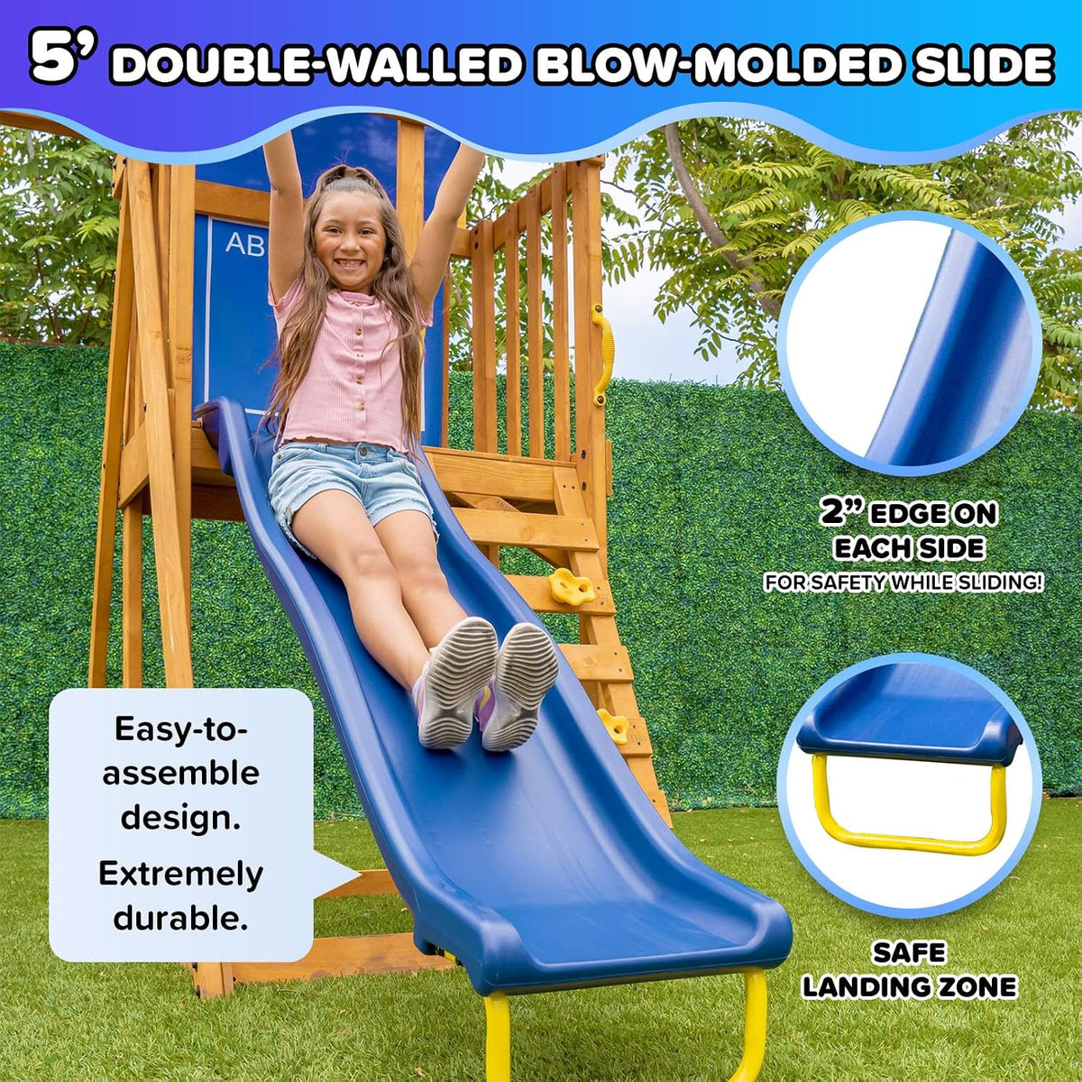Wooden Kids Swing Set