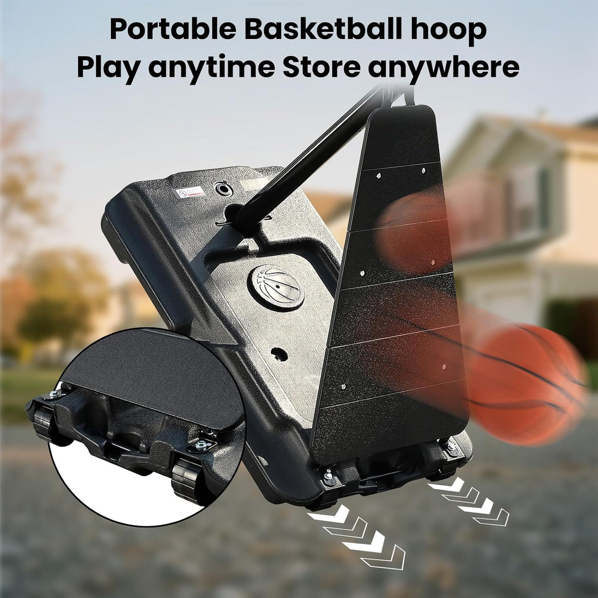 44‑47IN 10FT Adjustable Basketball Hoop