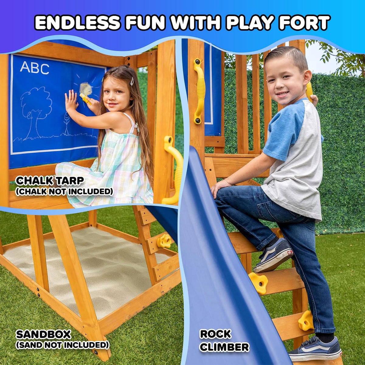 Wooden Kids Swing Set