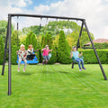 600LBS Black Backyard Swing Set