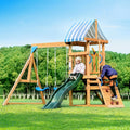 Wooden Backyard Swing Set