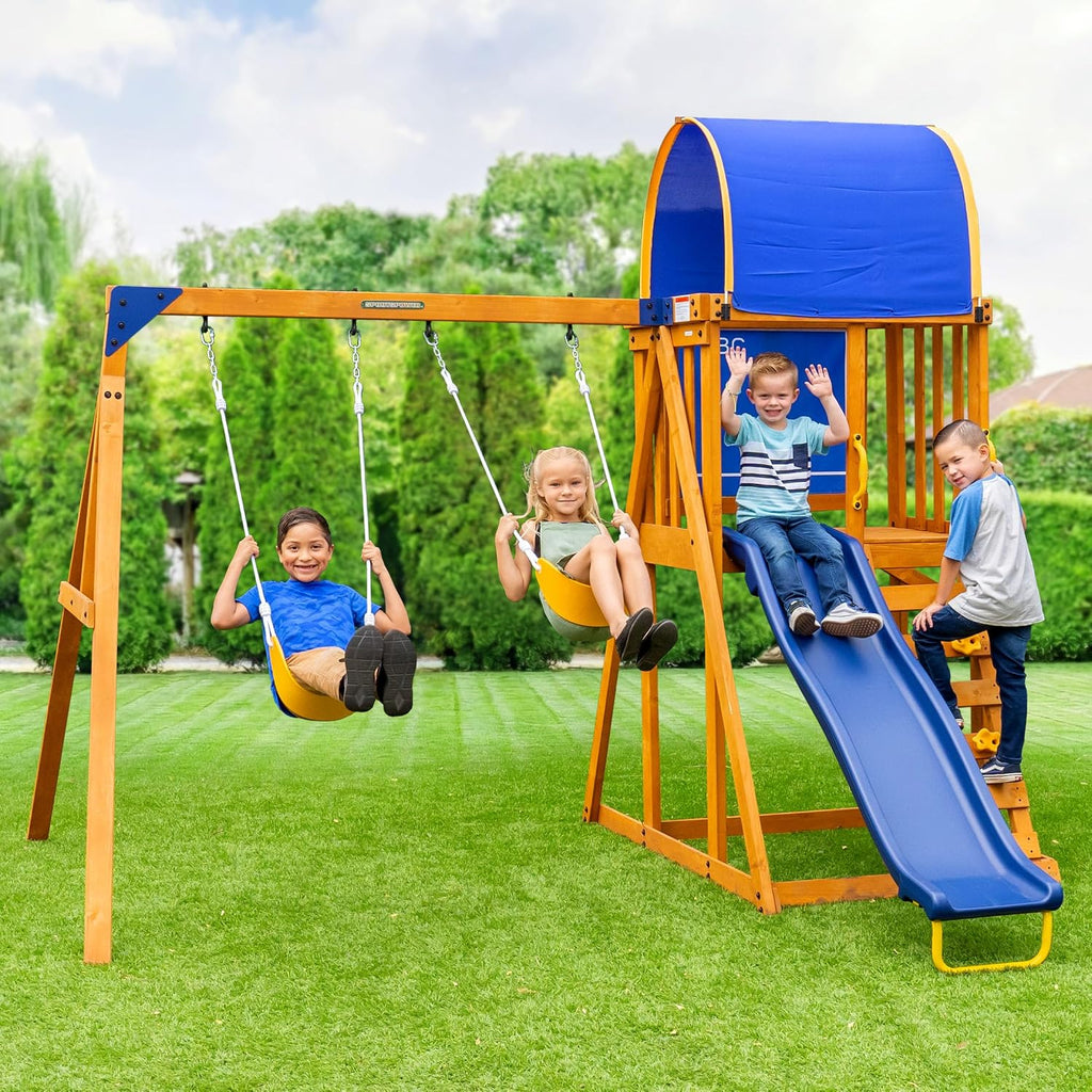 Wooden Kids Swing Set