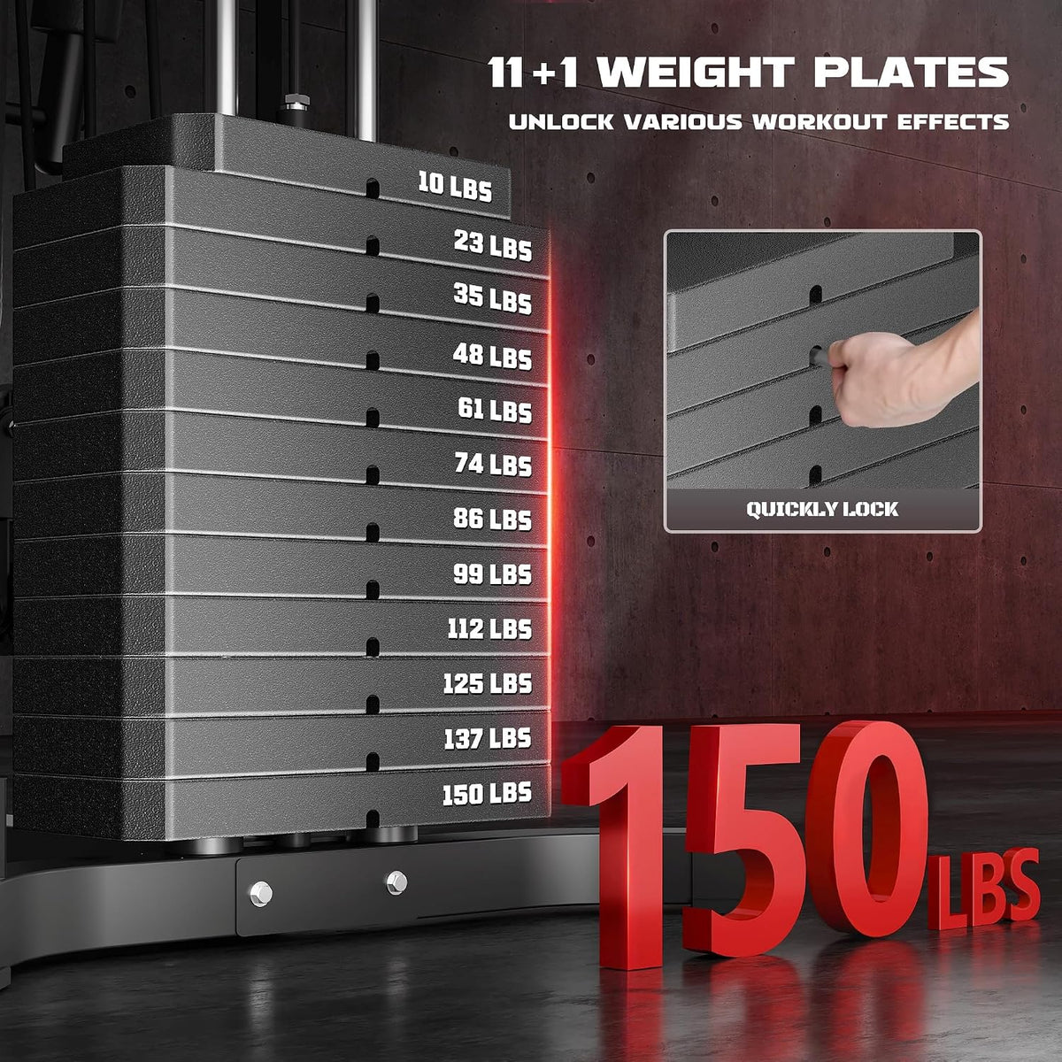 150LBS Multifunctional Home Gym Station