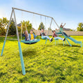 Super Saucer Metal Swing Set: 2 Swings