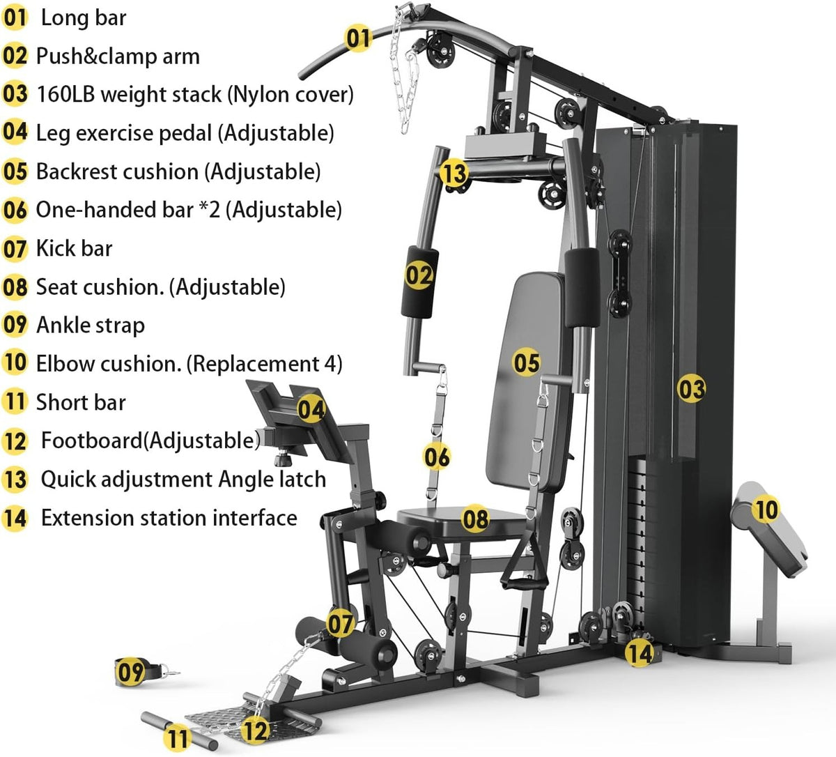 Multifunctional Home Gym Workout Station