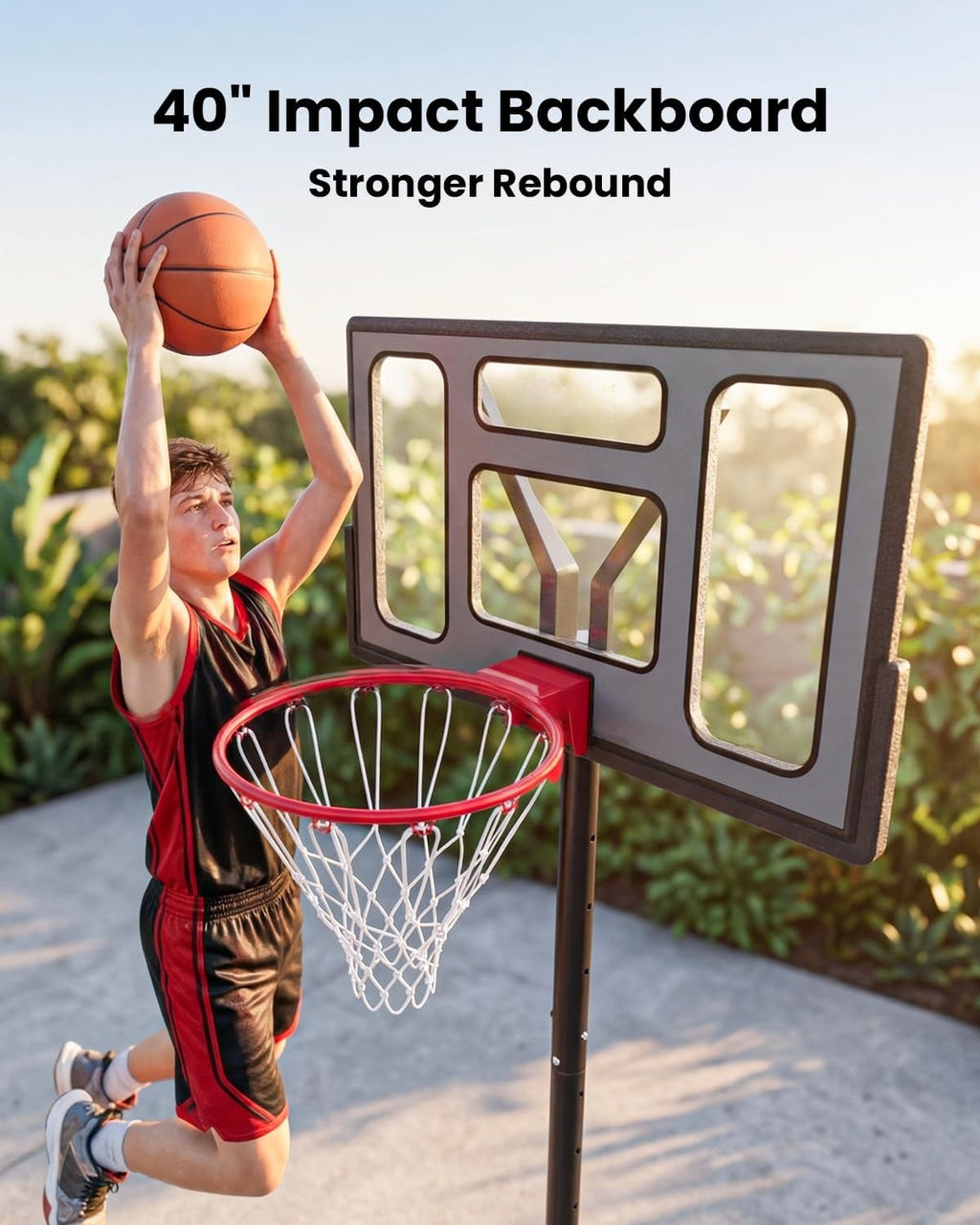 40‑44IN 5.6‑10FT Portable Basketball Hoop